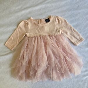 Baby Gap Pink Tulle Sweater Dress 0-3 M
